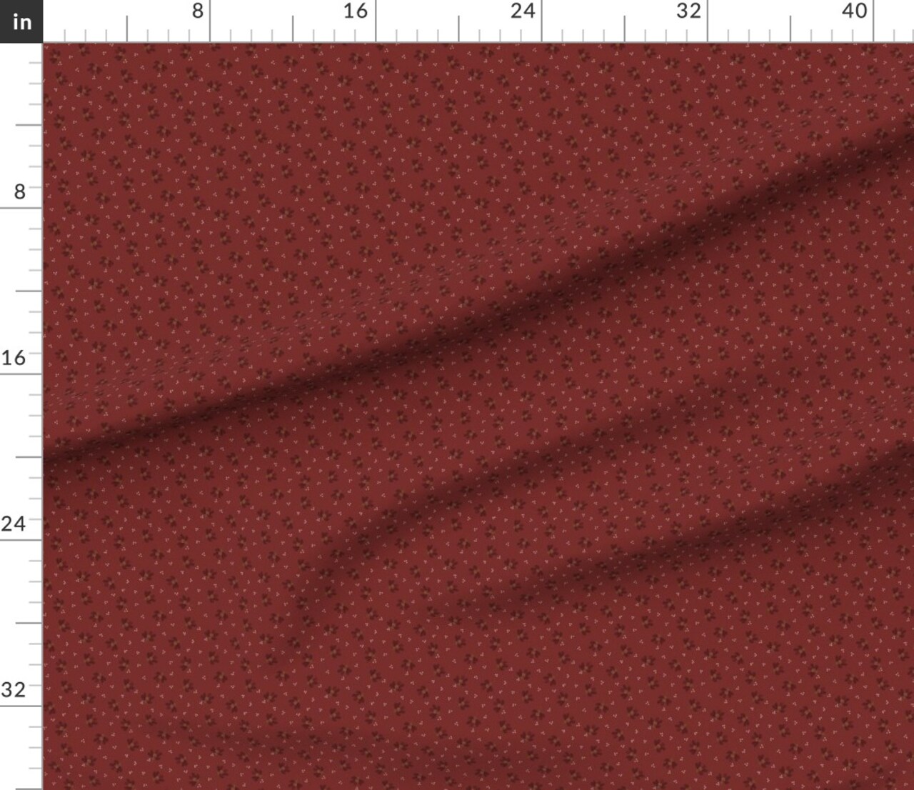 Red Flowers Moody Burgandy Dark Botanical Nature Small Scale Gothic Vintage Inspired Custom Printed Fabric by Spoonflower Various Fabrics by the Yard or Fat Quarter